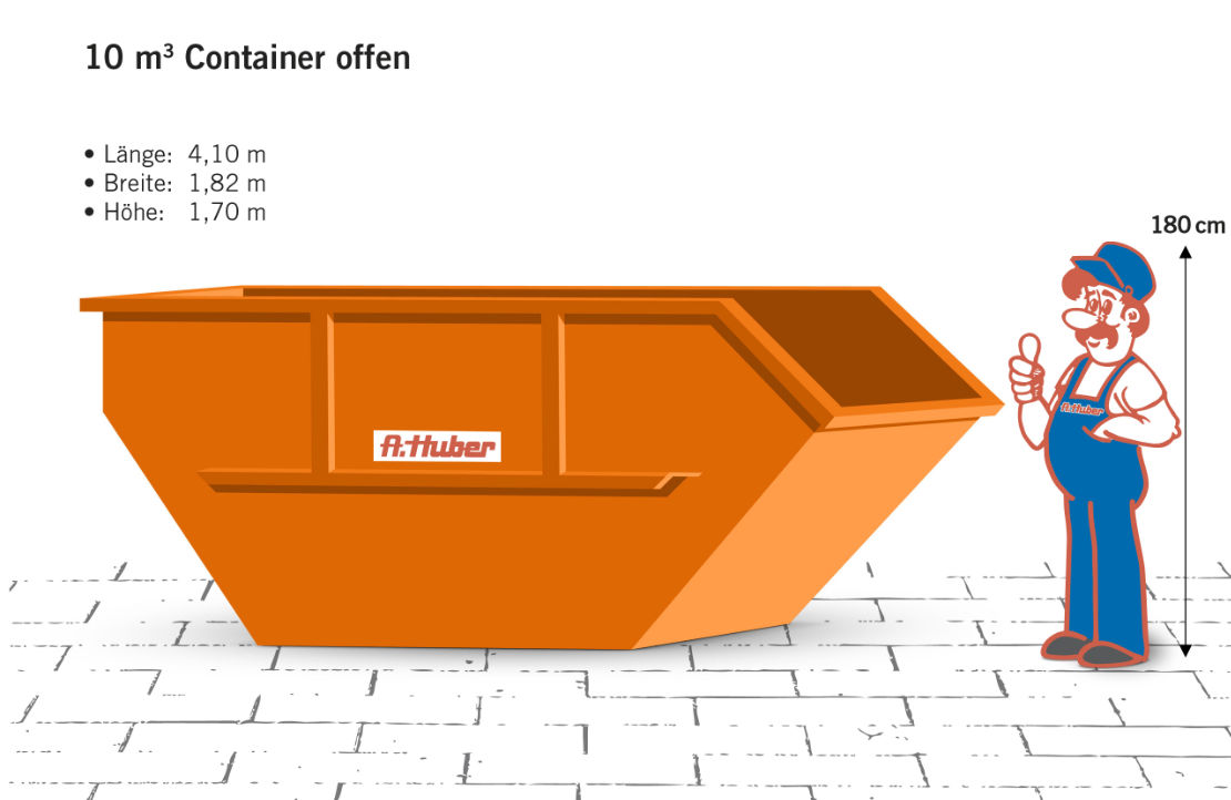 10 cbm Container ohne Deckel